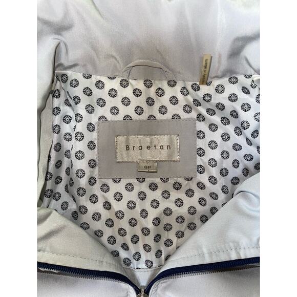 Womens Braetan Light Cream/Gray Lightweight Pockets Full Zip Jacket Size SP - Picture 6 of 9